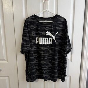 Puma black gray camo short sleeve tee size 3X